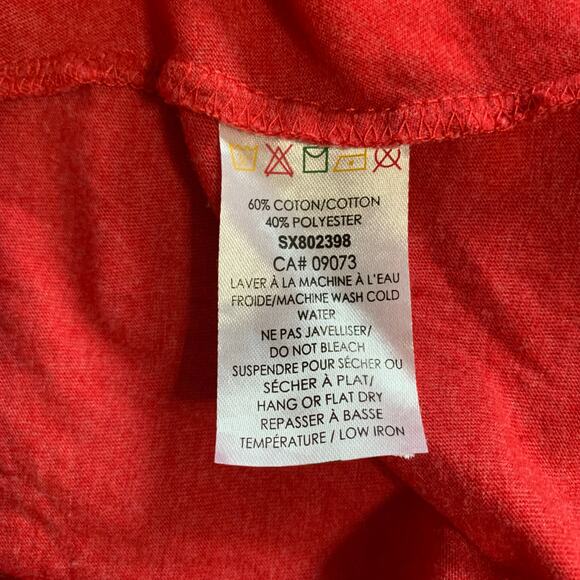 Sogo Sports Calgary Stampeders T-shirt CFL Short Sleeve Red Shirt Women's L - Picture 5 of 5